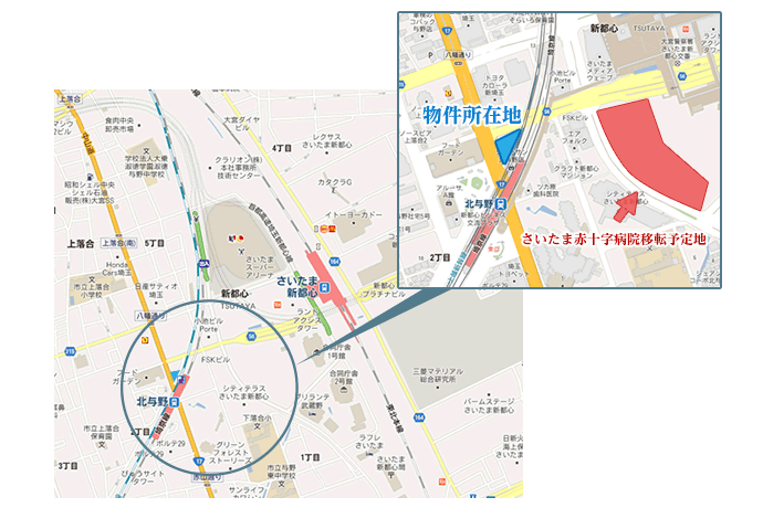 kitayono_access 北与野駅前医療モール地図
